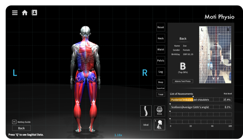 AI 3D 體態掃描系統畫面